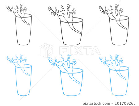 Water splash in glass vector design illustration isolated on background Water splash in glass vector design illustration isolated on background 101709263