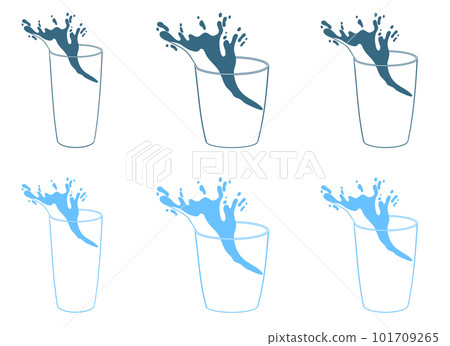 Water splash in glass vector design illustration isolated on background 101709265