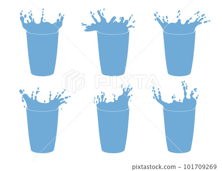Water splash in glass vector design illustration isolated on background Water splash in glass vector design illustration isolated on background 101709269