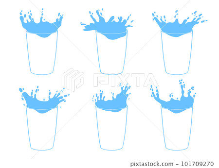 Water splash in glass vector design illustration isolated on background Water splash in glass vector design illustration isolated on background 101709270