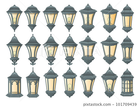Vintage lamp vector design illustration isolated on background Vintage lamp vector design illustration isolated on background 101709439