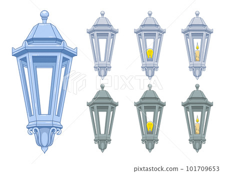 Vintage lamp vector design illustration isolated on background Vintage lamp vector design illustration isolated on background 101709653