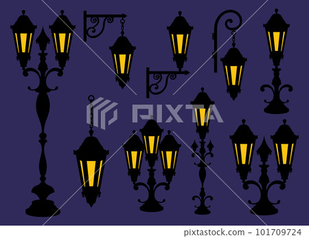 Vintage lamp vector design illustration isolated on background Vintage lamp vector design illustration isolated on background 101709724