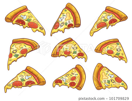 Pizza vector design illustration isolated on white background 101709829