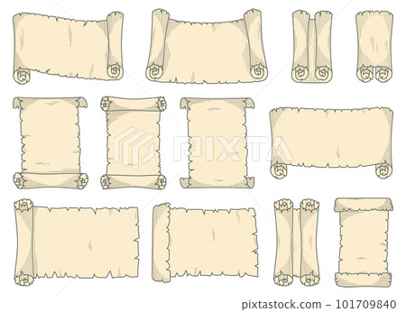 Old scroll vector design illustration isolated on white background 101709840