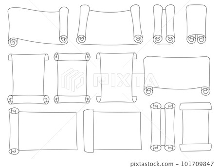 Old scroll vector design illustration isolated on white background 101709847