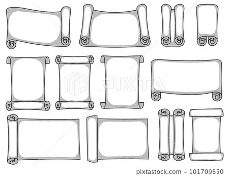 Old scroll vector design illustration isolated on white background 101709850