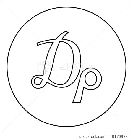 Drachma symbol current currency Greece sign money GRD monetary greek icon in circle round black color vector illustration image outline contour line thin style Drachma symbol current currency Greece sign money GRD monetary greek icon in circle round black color vector illustration image outline contour line thin style 101709883