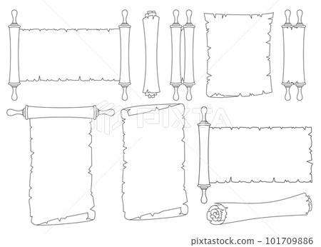 Old scroll vector design illustration isolated on white background 101709886