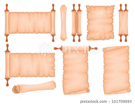 Old scroll vector design illustration isolated on white background 101709893