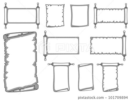 Old scroll vector design illustration isolated on white background 101709894