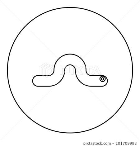 Worm earth earthworm rainworm caterpillar angleworm annelida invertebrate crawling larva icon in circle round black color vector illustration image outline contour line thin style Worm earth earthworm rainworm caterpillar angleworm annelida invertebrate crawling larva icon in circle round black color vector illustration image outline contour line thin style 101709998