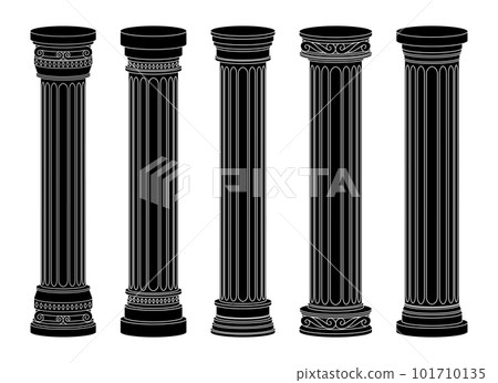 Ancient columns vector design illustration isolated on background 101710135