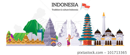 Indonesia Flat Banner 101713365