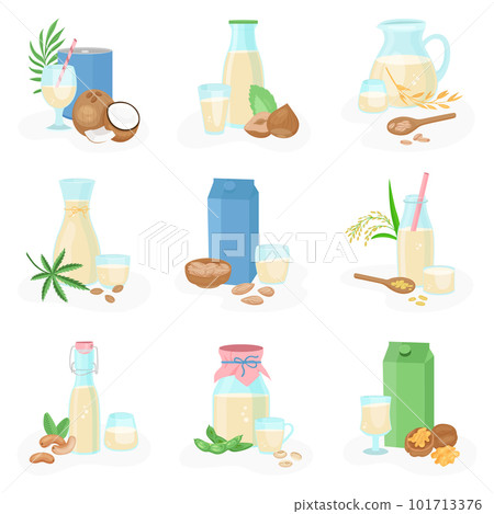 Vegan Milk Compositions Set 101713376