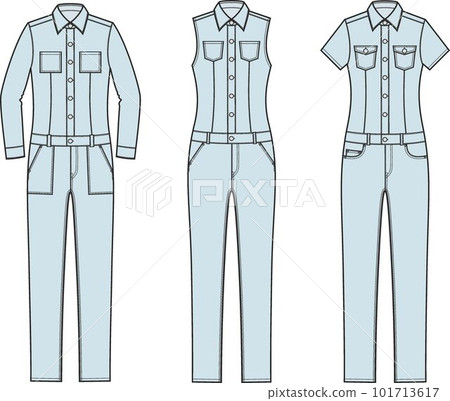 Womens coverall jumpsuit. Fashion CAD. Womens coverall jumpsuit. Fashion CAD. 101713617