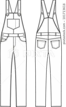 Womens denim overall. Fashion CAD. Womens denim overall. Fashion CAD. 101713618
