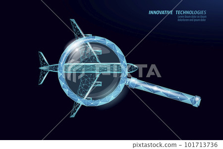 Airplane flying from laptop screen. Flight up tourism journey symbol. Airline flight reservation concept speed travel. Mobile app online store, technology banner template 3D vector illustration 101713736