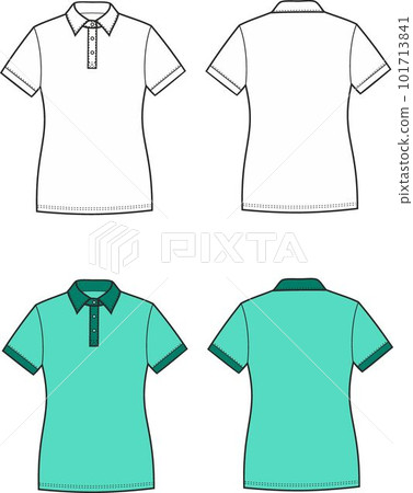Womens polo t shirt. Fashion CAD. Womens polo t shirt. Fashion CAD. 101713841