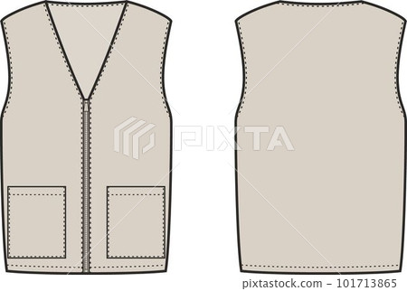 Quilted zip up vest. Front and back. Quilted zip up vest. Front and back. 101713865