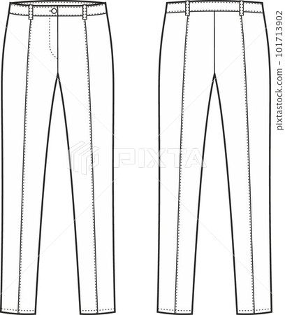Womens business suit pants. Fashion CAD. 101713902