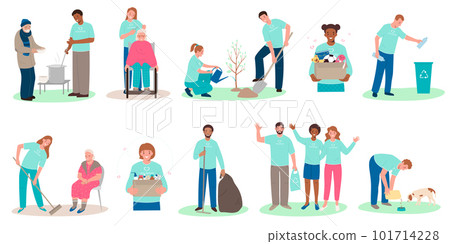 Volunteering Flat Set 101714228