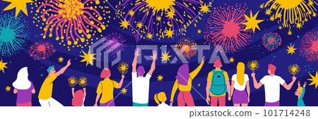 Firework Flat Illustration 101714248