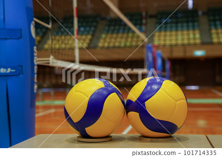 A match ball prepared before a volleyball match 101714335