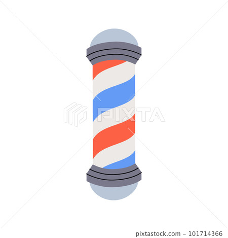 Barber shop pole icon. Barber shop and hairdresser tools silhouette. Vector illustration. Barber shop pole icon. Barber shop and hairdresser tools silhouette. Vector illustration. 101714366