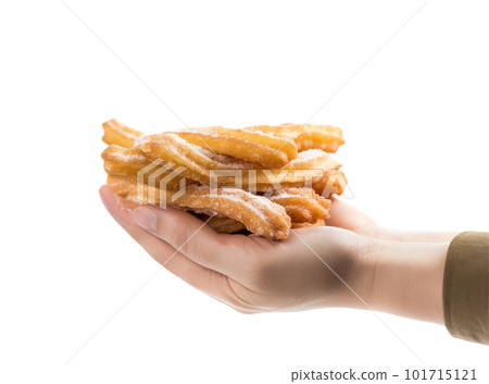Churro Sticks, Churros Pastry, Fried Spanish Dessert, Churro Sticks, Abstract Generative Ai Illustration 101715121