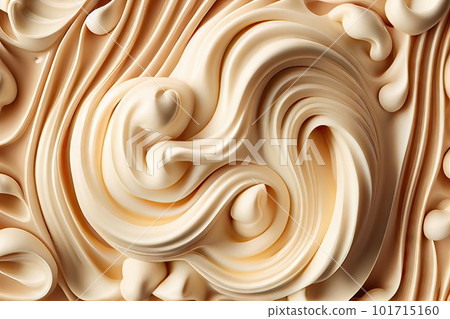 Melted Caramel Texture, Ice Cream Waves, Smooth Icecream Background, Silky Flowing Yogurt Mockup, Abstract Generative AI Illustration Melted Caramel Texture, Ice Cream Waves, Smooth Icecream Background, Silky Flowing Yogurt Mockup, Abstract Generative AI Illustration 101715160
