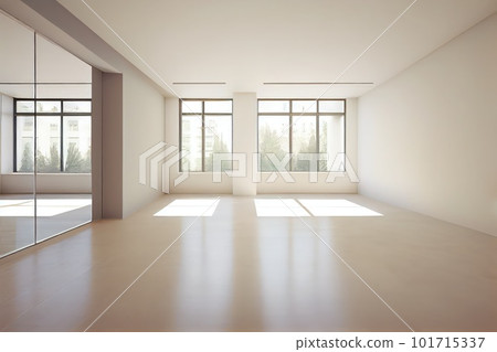 Empty White Room Background, Clean Blank Interior Mockup, Empty Space, Abstract Generative AI Illustration Empty White Room Background, Clean Blank Interior Mockup, Empty Space, Abstract Generative AI Illustration 101715337