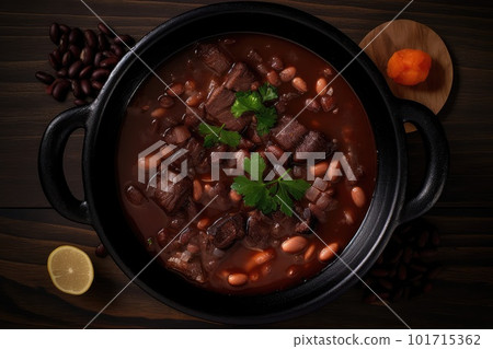 Feijoada Brazilian Food, Black Bean Brazil Dish, Meat Rice Brazil Cuisine, Feijoada Abstract Generative Ai Illustration Feijoada Brazilian Food, Black Bean Brazil Dish, Meat Rice Brazil Cuisine, Feijoada Abstract Generative Ai Illustration 101715362