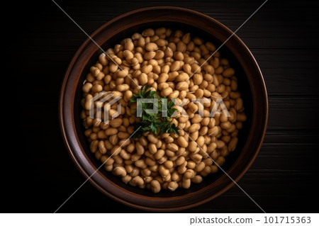 Fermented Soybeans Natto, Traditional Healthy Japanese Soy Food, Abstract Generative AI Illustration Fermented Soybeans Natto, Traditional Healthy Japanese Soy Food, Abstract Generative AI Illustration 101715363