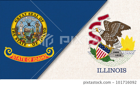 Flags of Idaho and Virginia. sports match between Idaho and Virginia Flags of Idaho and Virginia. sports match between Idaho and Virginia 101716092