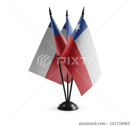 Small national flags of the Chile on a white background Small national flags of the Chile on a white background 101716965