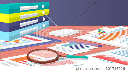 Analyze statistical indicators, business data. Work with marketing research. Data analysis isometric 101717216