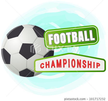 Sport football vector banner, soccer competition. Leather black and white ball, team championship Sport football vector banner, soccer competition. Leather black and white ball, team championship 101717232