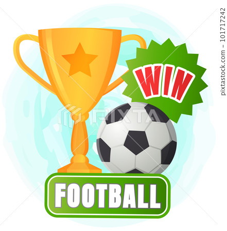 Soccer game poster, gold cup near football ball, competition, championship, sport banner template Soccer game poster, gold cup near football ball, competition, championship, sport banner template 101717242