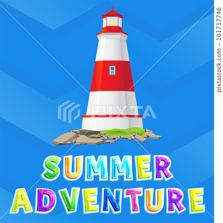 Summer adventures and travel poster. Marine story and sea travelling advertising placard template Summer adventures and travel poster. Marine story and sea travelling advertising placard template 101717746