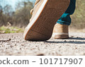 Lifestyle walk on road in forest sneakers 101717907