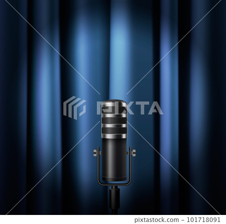 Microphone Realistic Poster 101718091