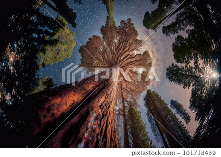 Sequoia Tree, Giant Pine, Redwood Park with Sequoia Tree Drawing Imitation, Generative AI Illustration Sequoia Tree, Giant Pine, Redwood Park with Sequoia Tree Drawing Imitation, Generative AI Illustration 101718439