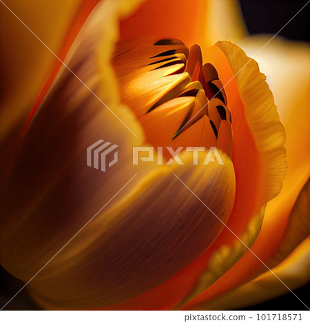 Tulip Flower Macro, Tulip Blossom, Red Tulip Closeup, Abstract Generative AI Illustration Tulip Flower Macro, Tulip Blossom, Red Tulip Closeup, Abstract Generative AI Illustration 101718571