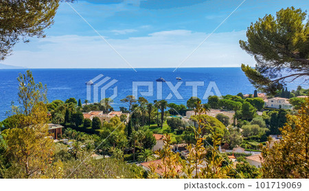 View from  Villa Ephrussi de Rothschild  in Saint-Jean-Cap-Ferrat  on left part  (closer to Monaco) 101719069