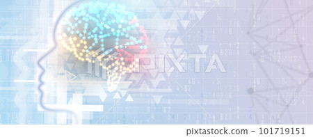 Abstract Artificial intelligence. Cloud computing. Machine learning. Technology web background. Virtual concept Abstract Artificial intelligence. Cloud computing. Machine learning. Technology web background. Virtual concept 101719151