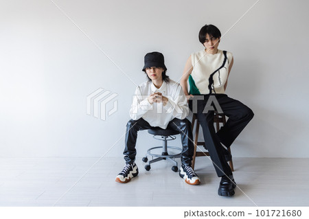 stylish man sitting on a chair 101721680