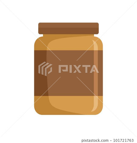 Butter jar icon. Flat illustration of butter jar vector icon for web isolated on white 101721763