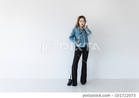 A woman with unique clothes A woman with unique clothes 101722073