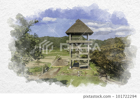 水彩風格 Hoki Kodai no Oka Park Yayoi Village 鳥取縣米子市 水彩風格 Hoki Kodai no Oka Park Yayoi Village 鳥取縣米子市 101722294